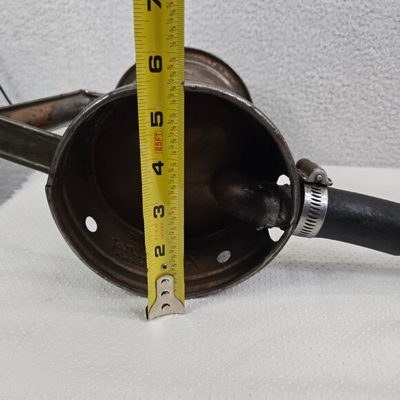 Brookins Oil Can Copper 1 Quart 1/4 Gallon Thumb Operated Vintage - Picture 14 of 14